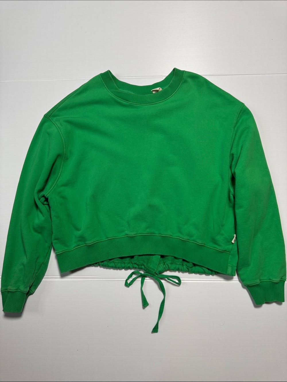 NUHÜ Division Rare Green Color Theory Drawstring Crop Sweatshirt Oeko-Tex XL